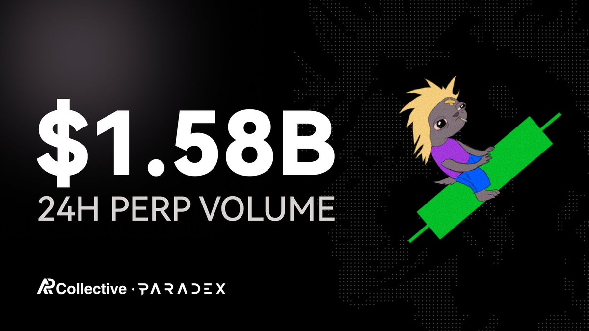 Congratulations to <a href="/paradex/">Paradex</a> on number one 24h perpetual volume with $1.58B.

Consistent execution and product focus are clearly translating into strong market performance.

AP Collective is proud to work closely with Paradex as they continue to scale.