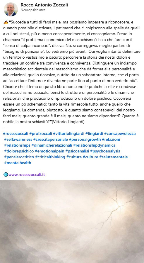 prof_zoccali's tweet photo. #roccozoccali #profzoccali #vittoriolingiardi #lingiardi  #selfawareness #personalgrowth #relationships  #relationshipdynamics #emotionalpain  #psychoanalysis  #criticalthinking #culture #mentalhealth https://t.co/OzlX0UdfWJ