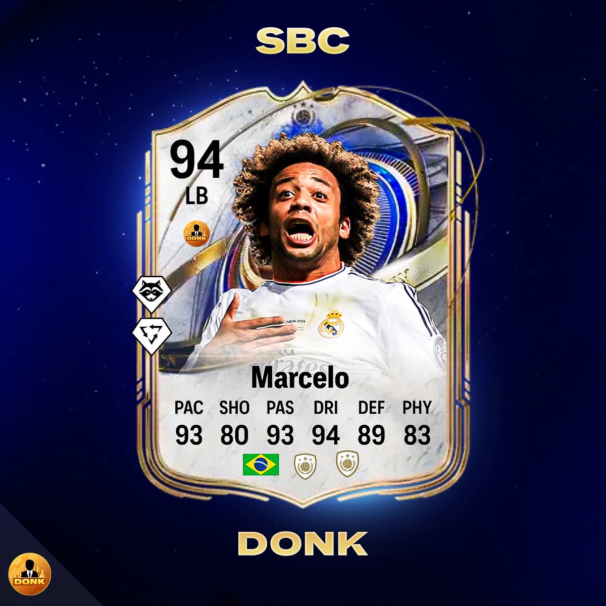 Futdonk's tweet image. 🚨 Marcelo 🇧🇷 is coming as TOTY SBC 🔥🔥🔥

Stats are prediction ✍️ 

Will you be completing? 👀
#fc26