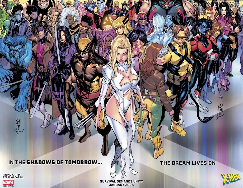 4everbuffy's tweet photo. Today January 12 2026 Tom Brevoort, X-Men Comics Editor, has announced that Jean Grey aka Phoenix will not be part of Shadows of Tomorrow, that's why she's not in the promo art for the new era.

Terrible decision, boycott #XMen #XSpoilers 

Full story on https://t.co/eXh9h5U19o https://t.co/rMLRT269eR