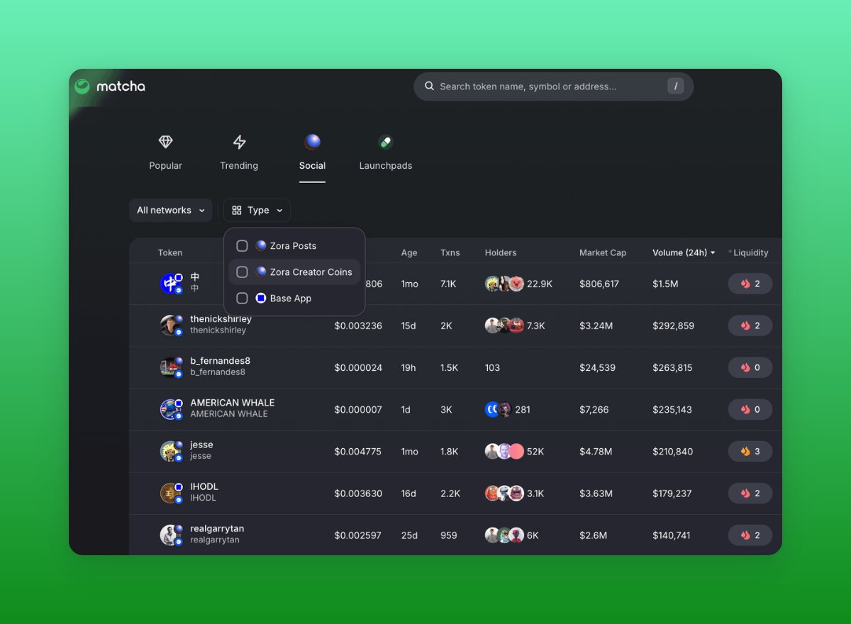 Matcha 🍵✨ (@matchaxyz) / Posts / X