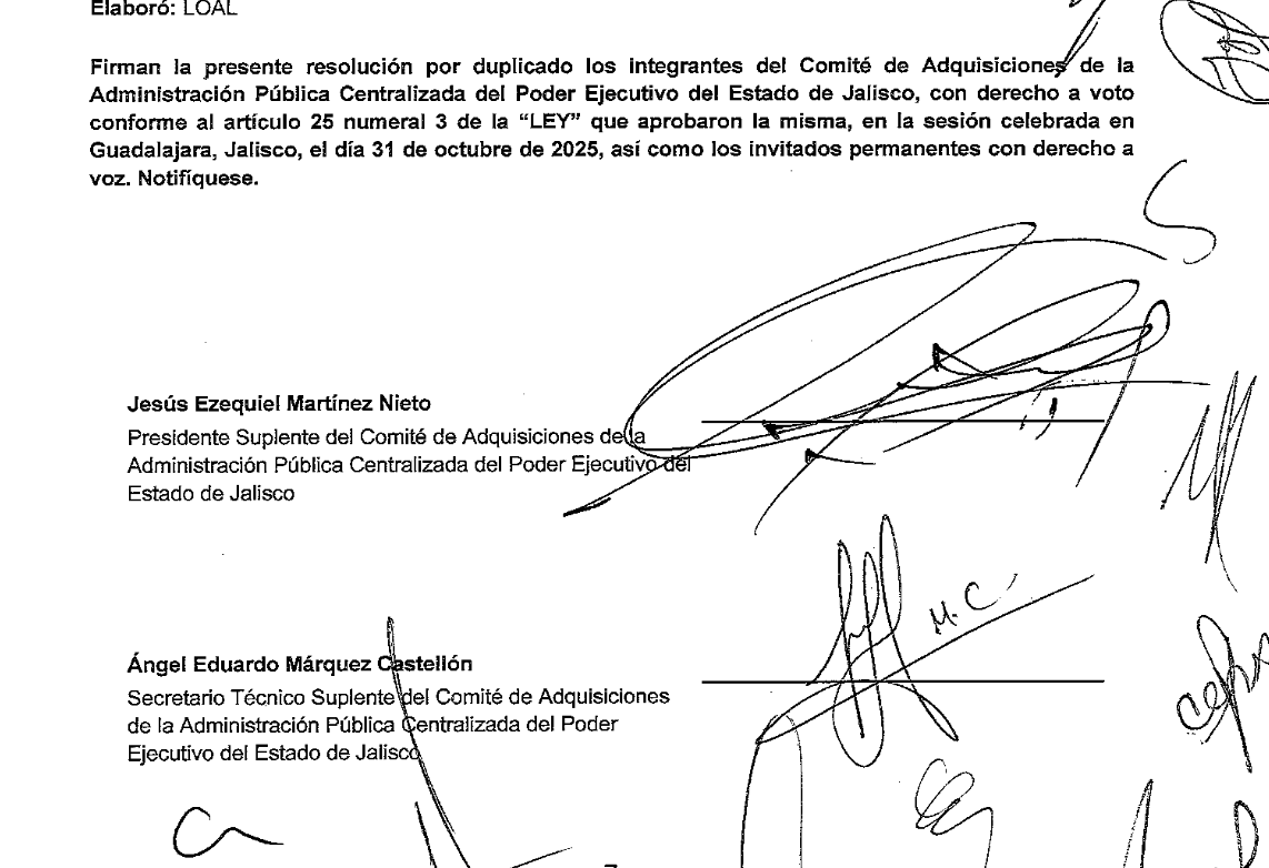 Otra cosa curiosa antes de que lo cambien:

El aviso de privacidad tiene fecha del 16 de octubre de 2025.

Pero el fallo de esa licitación de dio hasta el 31 de octubre de 2025: compras.jalisco.gob.mx/requisition/vi…

La licitación fue una simulación para una decisión previamente tomada.