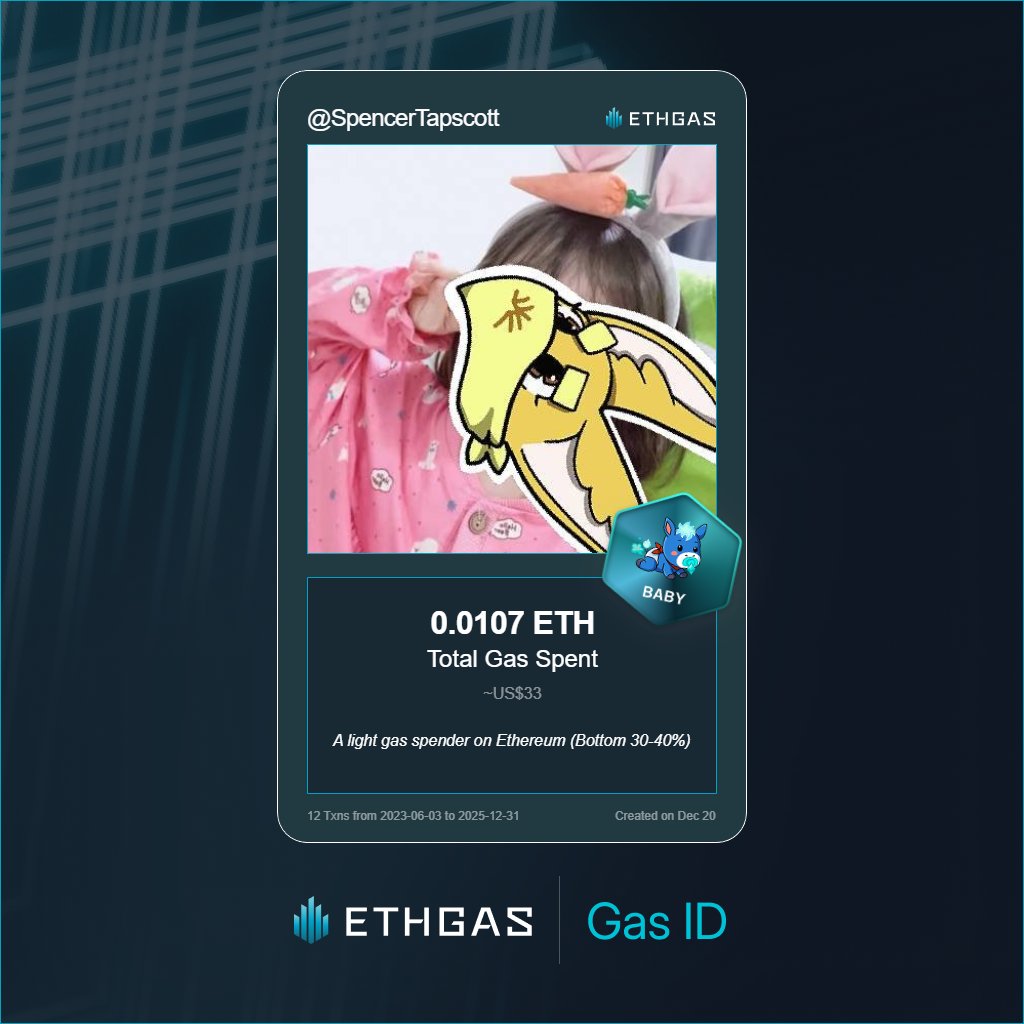 Spencer tapscott | ETHGas ⛽ tweet media