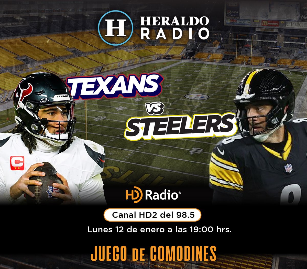 Hoy se define el último rival para la ronda divisional. No te pierdas Acereros contra Texanos sólo por 98.5 FM <a href="/heraldoradio_/">Heraldo Radio</a>