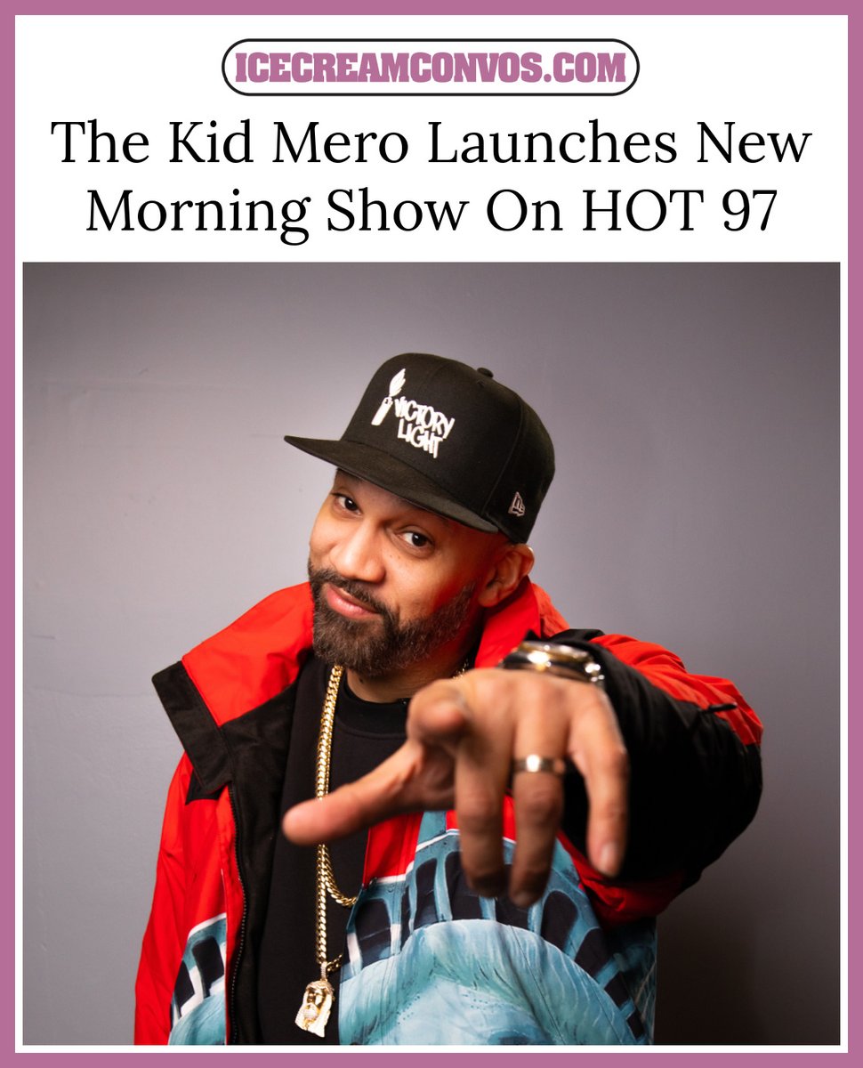 IceCreamConvos's tweet image. The Kid Mero is taking over NYC mornings as HOT 97 launches a new morning show starting January 13, bringing culture, humor, and real talk to radio. 🎙️🖤🍦wp.me/pfXyHC-1j0U

#Mero #MorningsWithMero #Hot97 #Radio #IceCreamConvos