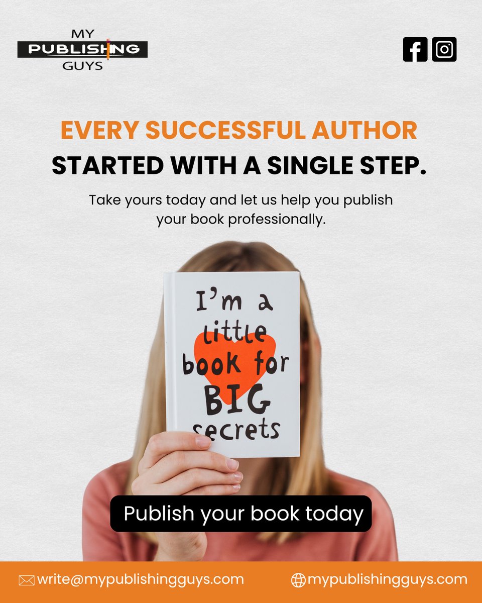GuysMy77764's tweet photo. Every successful author began with one step. Take yours today and let us help you publish your book professionally.

#BookPublishing #SelfPublishing #AuthorSupport #PublishYourBook https://t.co/JIutVSIBmT