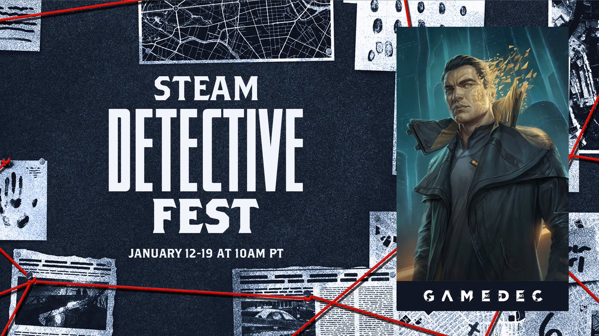 AnsharPublish's tweet photo. Steam Detective Fest is live! 🕵️

From now until January 19, dive into a special sale dedicated to fans of #DetectiveGames of all kinds. If you loved #Gamedec, this is the perfect event for you - and if you haven’t tried it yet, now’s your chance! ⭐ https://t.co/g7lMRNObk3