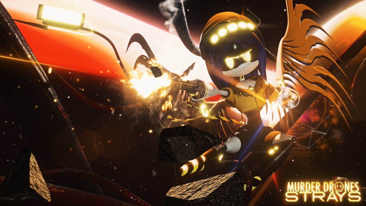 mdstrays's tweet photo. A couple new promo renders/wallpapers for you awesome people!

(render made by: AkiroVFX [comp] and Zander Russell [posing &amp; raw lighting] )

1/2
#MurderDronesStrays #MurderDrones #SerialDesignationE https://t.co/UeucY8XNMO