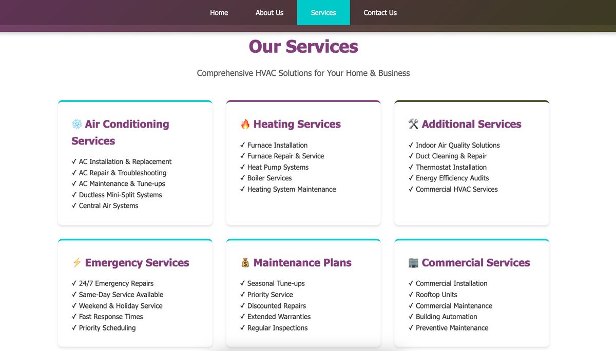 noahiglerSEO's tweet photo. Do NOT have one general services page.

Or a general "areas we serve" page.

This services/locations page structure is TANKING your rankings.

I see it on a bunch of blue collar websites.

One page listing every service you offer.

Bullet points, maybe a short description... that's it.

Here's the problem:

Google can't figure out what you actually specialize in.

When someone searches "AC repair Dallas," Google wants to show them a page specifically about AC repair in Dallas.

Not a generic page that mentions AC repair alongside 14 other services.

Your competitor with a dedicated AC repair page wins that search.

Every time.

The fix is simple but takes work.

Build individual pages for each core service:
> AC repair gets its own page
> AC installation gets its own page
> Furnace repair gets its own page
> Duct cleaning gets its own page

Each page should go deep on that one service:
> What it includes
> Common problems you solve
> Your process
> Real photos
> Pricing context
> FAQs specific to that service.

Same logic applies to locations.

One page listing "We serve Dallas, Plano, Frisco, McKinney, and Richardson" tells Google nothing.

Build dedicated pages for each city you actually want to rank in.

More pages means more opportunities to match what people are searching for.

Turn that general "locations" page into a hub that links to your real pages.
