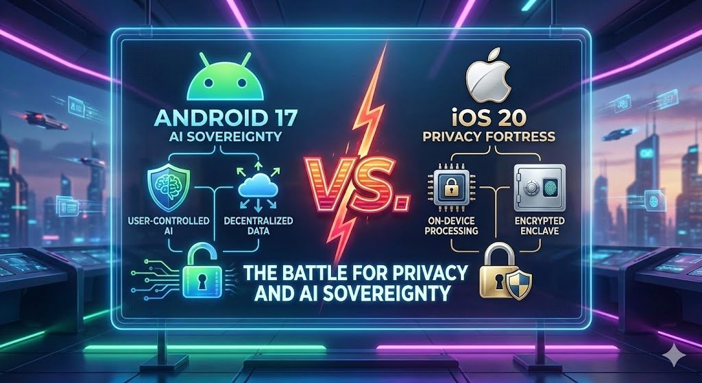 smartphones06's tweet photo. Android 17 vs. iOS 20: The Battle for Privacy and AI Sovereignty

read more: https://t.co/SiGGtZfwhi

#smartphone #androidonly #iphone17promax #samsung #vivo #oppo #android #cellpone #mobilelegends #technology #mobilephone #tech #redmi #techtok #googlepixel #motorola https://t.co/QpcsM2286M