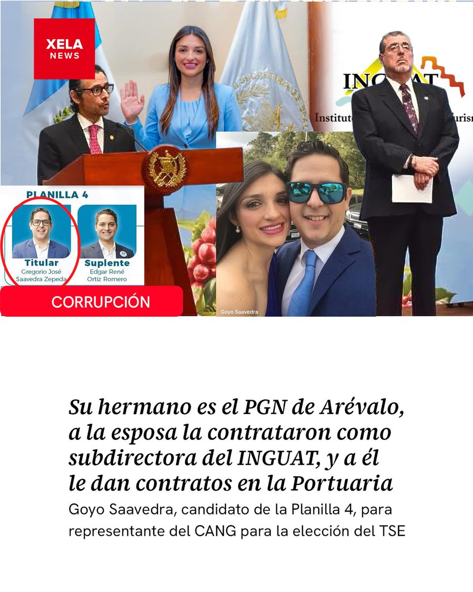 Semilla 🌱 es el resultado de DOS (2) años de excusas, corrupción e inseguridad al más alto nivel; aliados a los narco/terroristas. Eso mismo representa la planilla 4.
Se "desvinculan" del gobierno y trabajan para el mismo ❌.
ABOGADOS, seamos congruentes y serios votando.