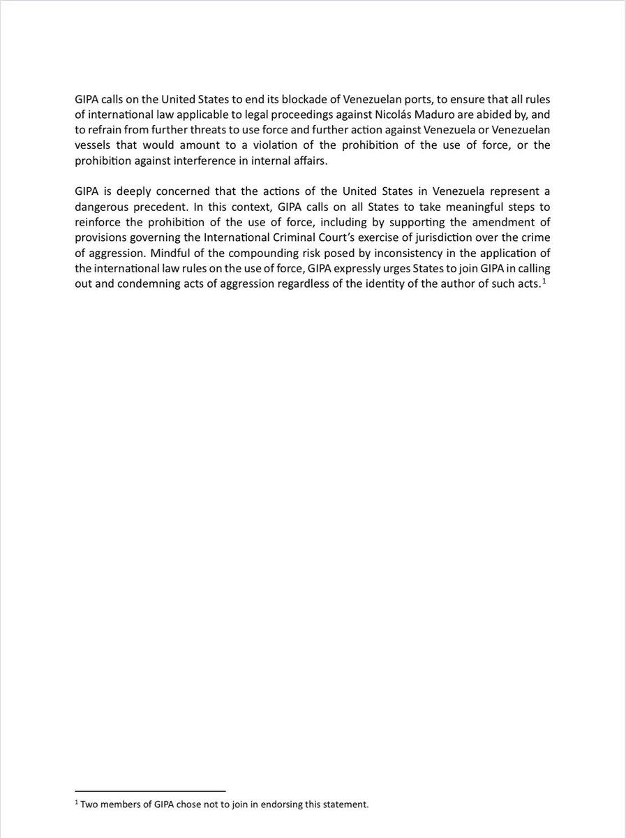 GIPAAggression1's tweet photo. The Global Institute for the Prevention of Aggression condemns the United States of America’s act of #aggression against #Venezuela. https://t.co/gB3QlFgSKz