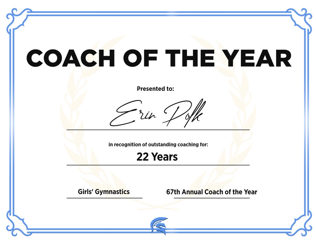 Spartans_SHS's tweet photo. Hey Spartans! We'd love to congratulate Coach Erin Polk as the 67th Annual Coach of the Year! Thank you for all your hard work! #LETSGOSPARTANS https://t.co/pFoV4Tu5iu