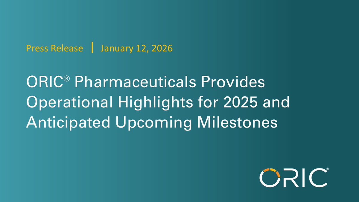 ORIC Pharmaceuticals tweet media