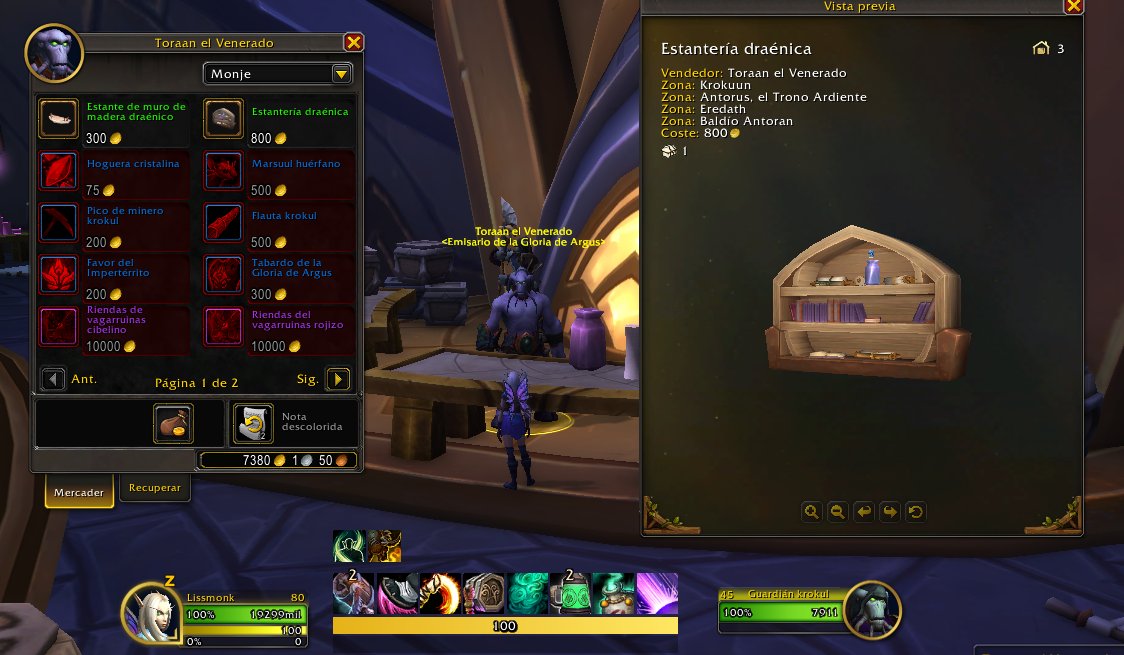 ⚠️ADORNOS⚠️

Toraan el Venerado dentro del Vindicaar hacia el lado derecho de la nave nos vende dos adornos un estante y una estanteria, echadle 👁️