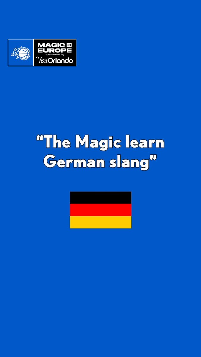 The Magic learn German slang 🇩🇪
@VisitOrlando
