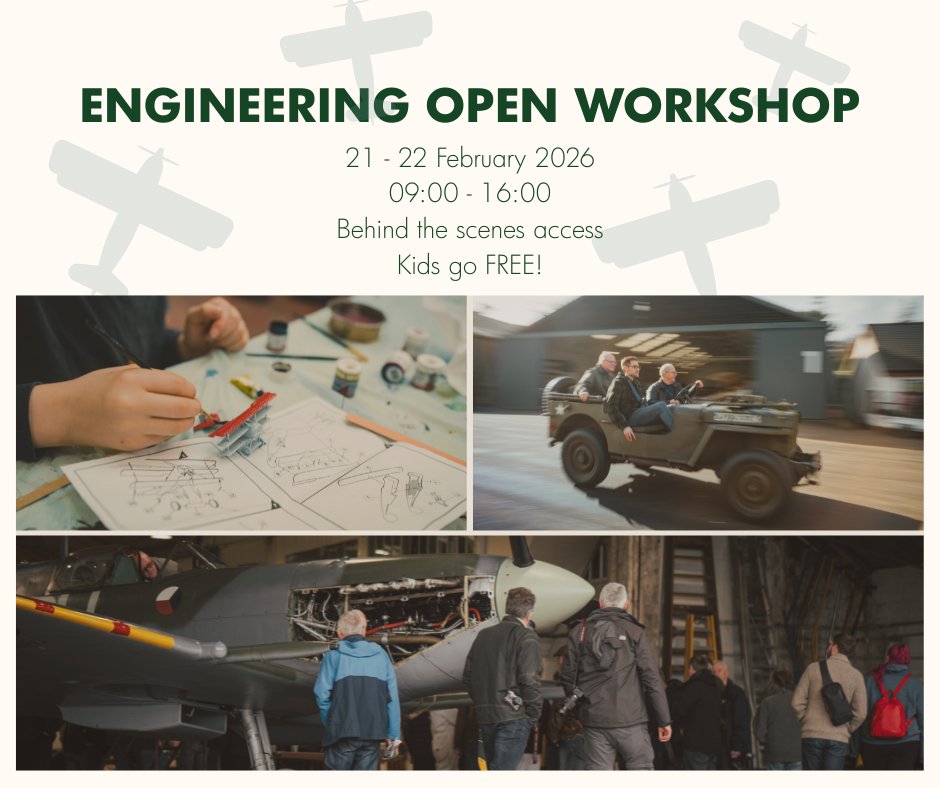 ShuttleworthTru's tweet photo. Come along to our Engineering Open Workshop⚙️ 

21 - 22 February 2026
09:00 - 17:00
Behind the scenes access
Tickets from £20.00 and kids go FREE!

More information and tickets 👉 https://t.co/HRISo2R5Jr

📷 Oliver Lloyd

#EngineeringWorkshop #OpenWorkshop #STEMEvent https://t.co/8SWtIKjosn