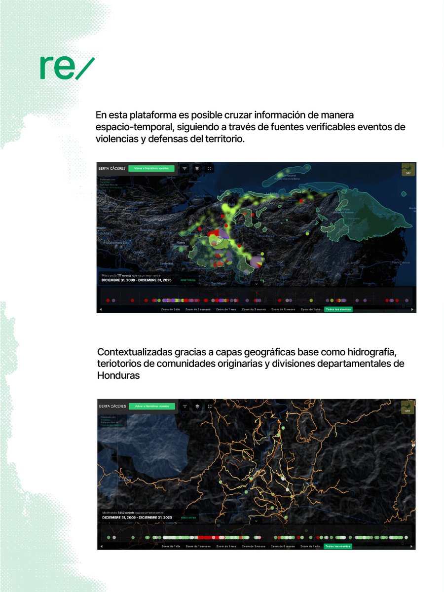 representare's tweet photo. Publicamos https://t.co/2uZXyf7kN6: una plataforma web investigativa, pública y verificable, que traduce los hallazgos del Informe Final del GIEI Honduras sobre el asesinato de Berta Cáceres en un mapa interactivo, una línea de tiempo y narrativas temáticas. https://t.co/sVP9ytL6pp