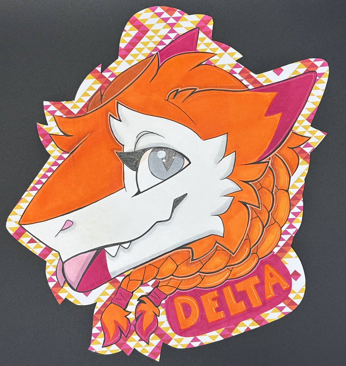 Super cute badges of Cyra and my secondary sona, Delta. I love collecting physical badges and I hadn't commissioned new ones in years.

By Icey's art, thank you!