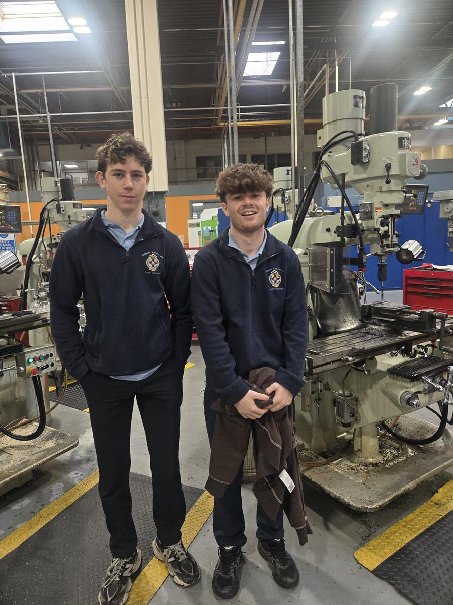 WexCBS's tweet photo. Today a cohort of our 6th year students paid a visit to the Waterford Apprenticeship training centre, part of the WWETB with Ms. Henneberry &amp; Ms. Martin. Many thanks to Kathryn Berminghan for facilitating our visit as well as our tour guides Barry &amp; Jimmy. https://t.co/3ZAxjJJ3V5