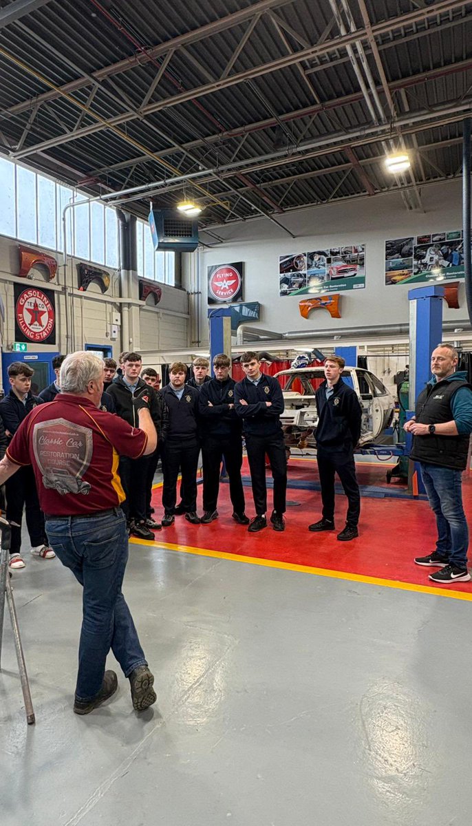 WexCBS's tweet photo. Today a cohort of our 6th year students paid a visit to the Waterford Apprenticeship training centre, part of the WWETB with Ms. Henneberry &amp; Ms. Martin. Many thanks to Kathryn Berminghan for facilitating our visit as well as our tour guides Barry &amp; Jimmy. https://t.co/3ZAxjJJ3V5