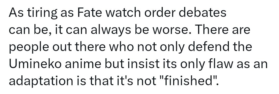 elfenscreencaps's tweet photo. In other words 
"How dare anyone can find the good in something I dislike because obviously if I think it's bad , it's a fact it's bad and you're an idiot if you disagree with this not at all subjective discussion" https://t.co/Qzy6nl8KyO