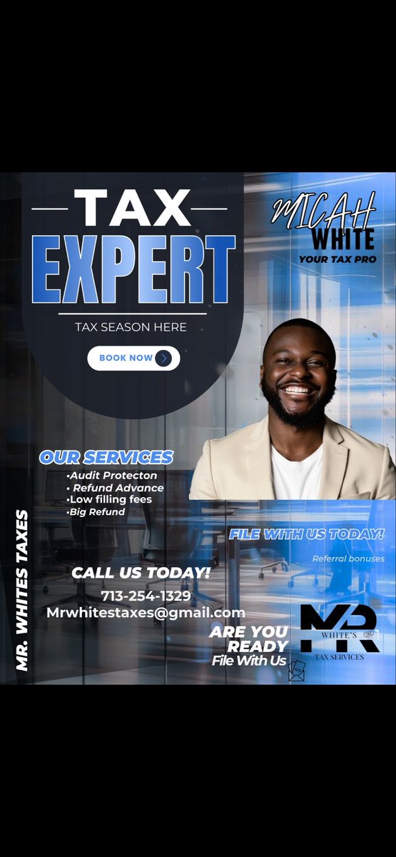 🚨🙂As Tax Season is Upon Us. It’s NOT too late to get a FREE estimate today!!! There’s no reason to wait and you can ask all the questions you’ll like about how we’re going to get your MAX refund this year. Contact Mr White Today for a FREE estimate and the start of a good year