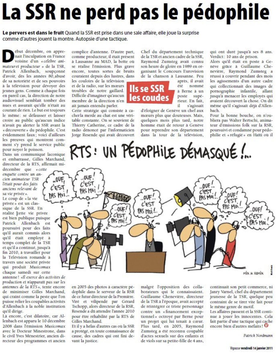 EDeLaBagnoutie's tweet photo. Nous devons réduire le budget de la @SRGSSR. Rien que pour la sécurité des enfants. https://t.co/Aj5wQQ9jfH