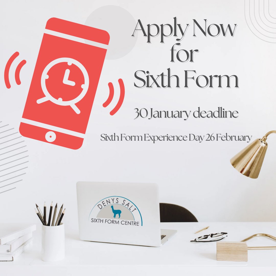 📲⏰ Time is running out to apply to join Bradford’s best Sixth Form.

🔗 Click in the link in our bio to apply online.

<a href="/TitusSaltSchool/">Titus Salt School</a> #joinus