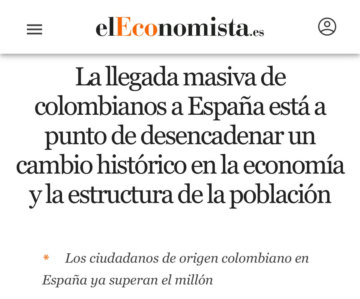 Un millón de colombianos en España. La mayoría llegados en los últimos 3 años.

Otros tantos venezolanos, ecuatorianos, peruanos, bolivianos, dominicanos... todos llamados por acceder gratis a los servicios públicos que pagamos y por regalarles la NACIONALIDAD ESPAÑOLA nada menos