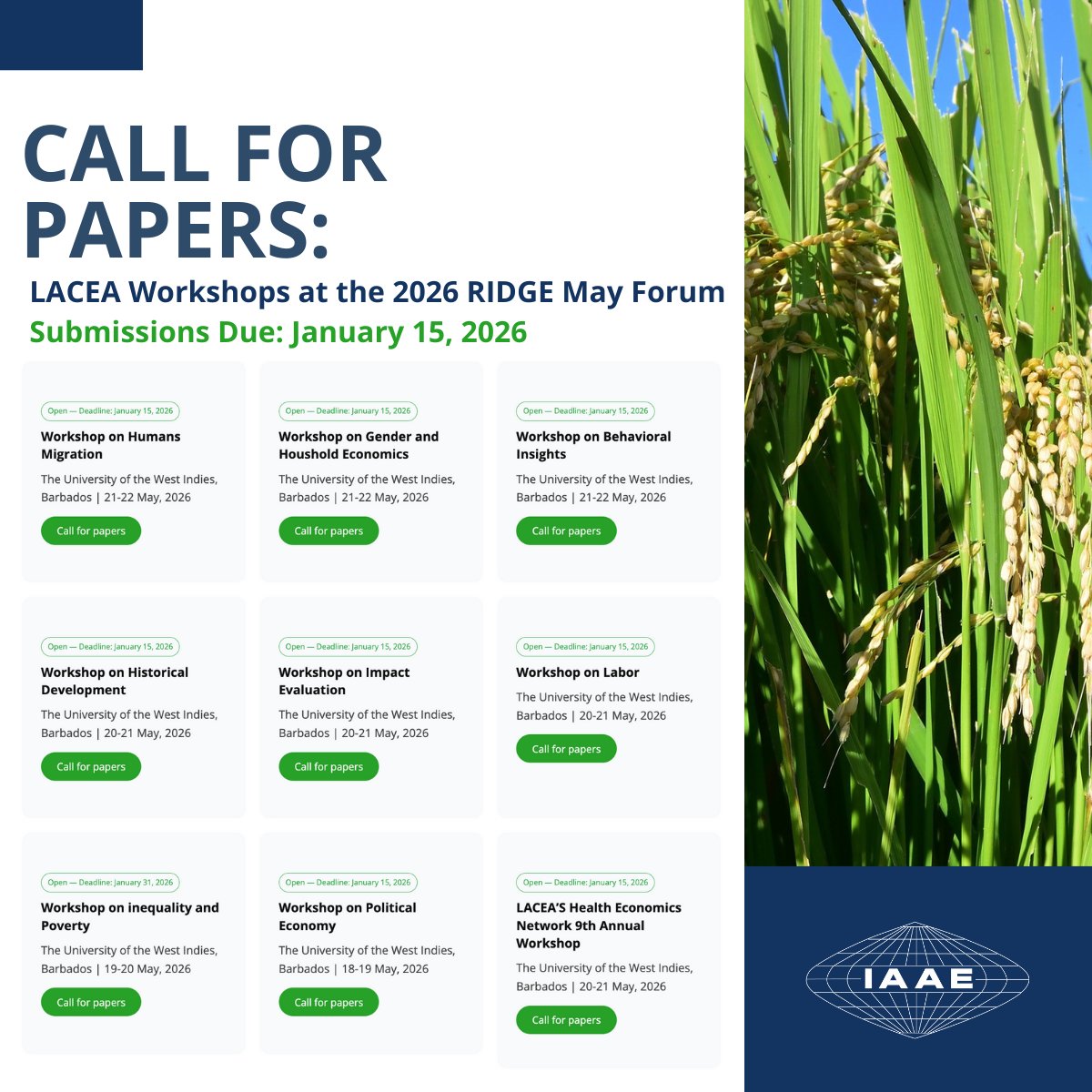 Int. Association of Agricultural Economists tweet media
