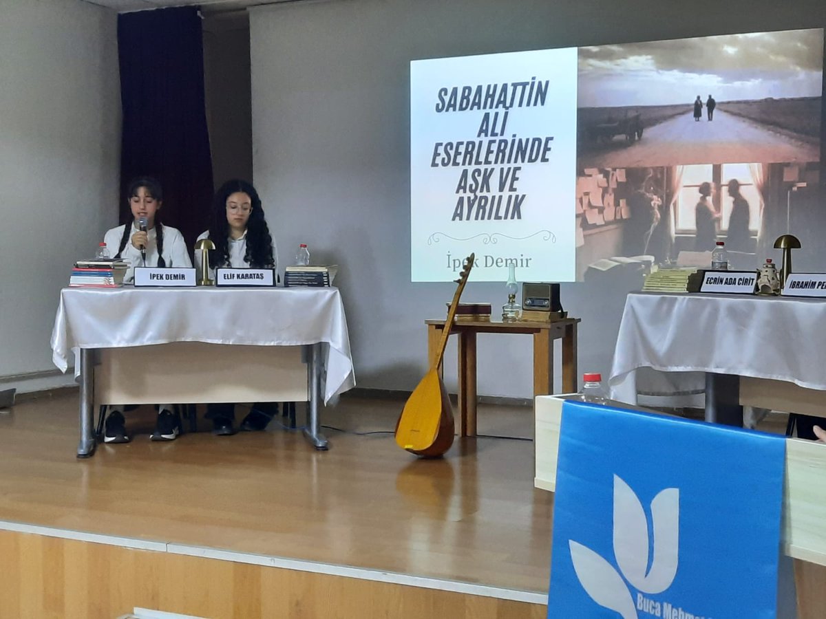 bmaesbl's tweet photo. Dönem sonu faaliyet haftası etkinlikleri kapsamında  Anadolu Mektebi Yazar Okumaları projesi  Sabahattin Ali okul panelini gerçekleştirdik. Emeği geçen 9. Sınıf öğrencilerimize ve danışman öğretmenlerimize teşekkür ederiz. 🎯🧿🇹🇷 https://t.co/QJNl9hYrmK