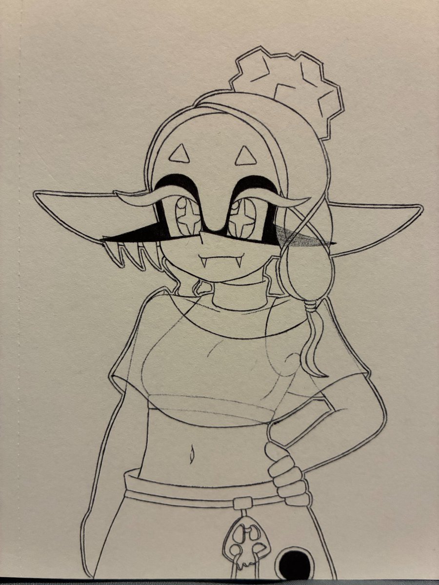 HadeeSmi's tweet photo. 31/10/2025 - Frye

This one isn't from my work sketchbook. I was just out with some friends on Halloween and brought some drawing equipment with me.

I brought the same sketchbook out with me today and remembered I'd drawn this. Nothing new from today though. https://t.co/bX70AmOJNr