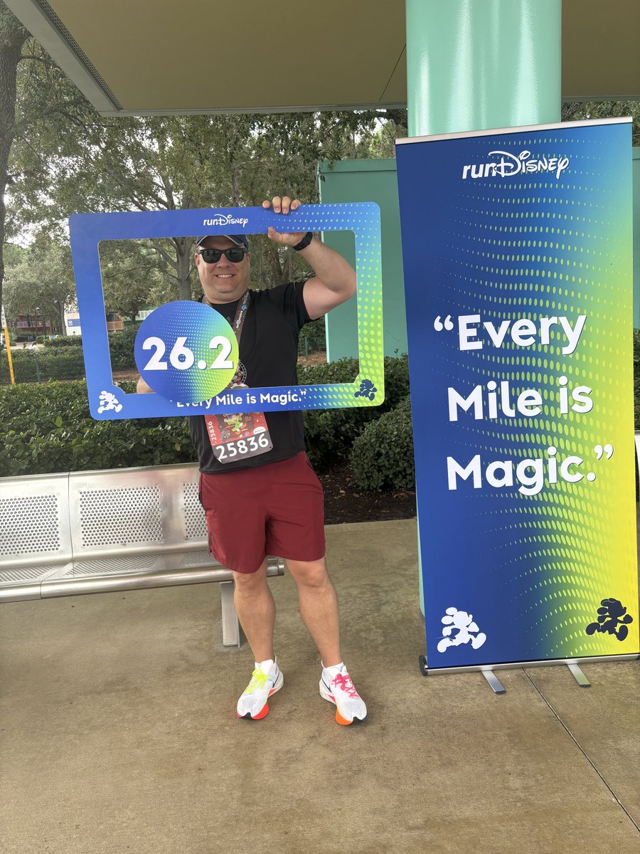 jkmc71's tweet photo. Hell of a four day stretch. It was awesome, even if I’m walking like a 90 year old this morning. Can’t wait to do it again! #WDWMarathonWeekend2026 https://t.co/yUKZ5RouqJ