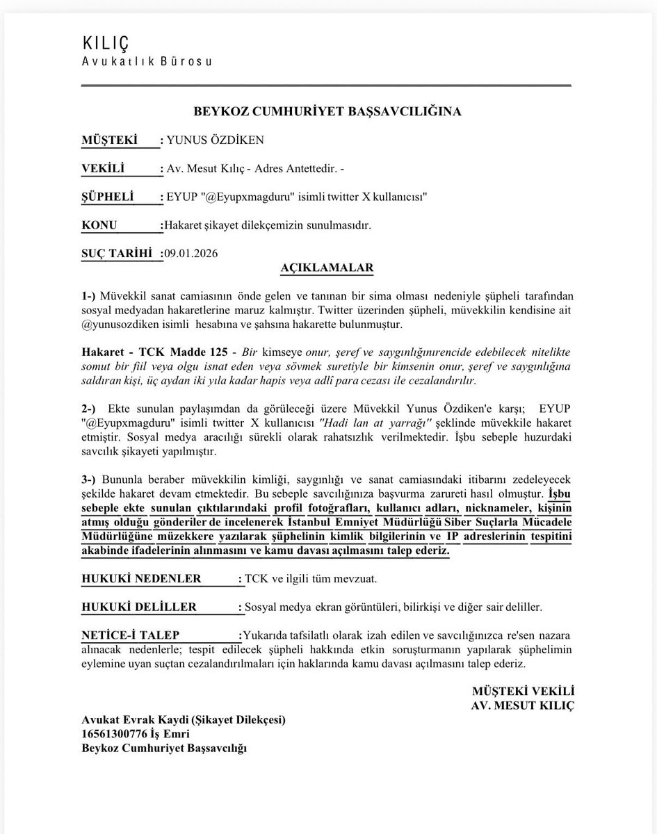 Sosyal medyadan tanımadığınız kimselere  anlamadığınız konularda hakaret edemezsiniz. Etmemelisiniz. Tamam mı Eyüp ?
