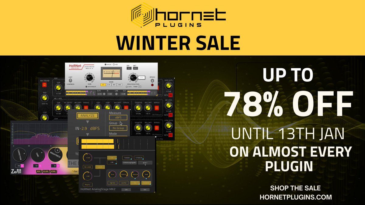 Hornetplugins's tweet image. HORNET WINTER SALE: UP TO 78%OFF
Just use the code WINTER78 to kick off the new year with great saving on smart plugins that will improve your workflow.
hornetplugins.com