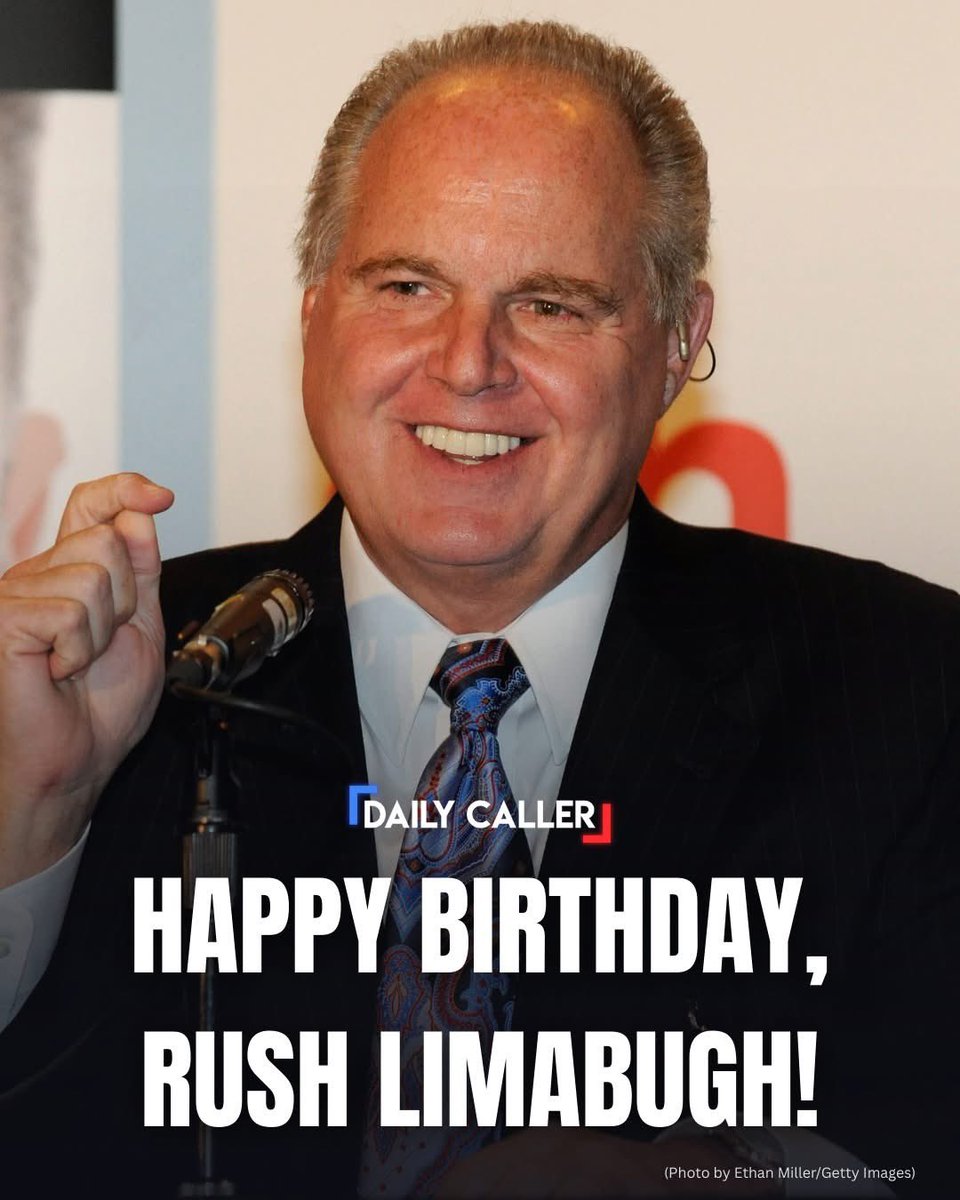 🚨 On this day in 1951, in Cape Girardeau, Missouri, the late and great Rush Limbaugh was born.