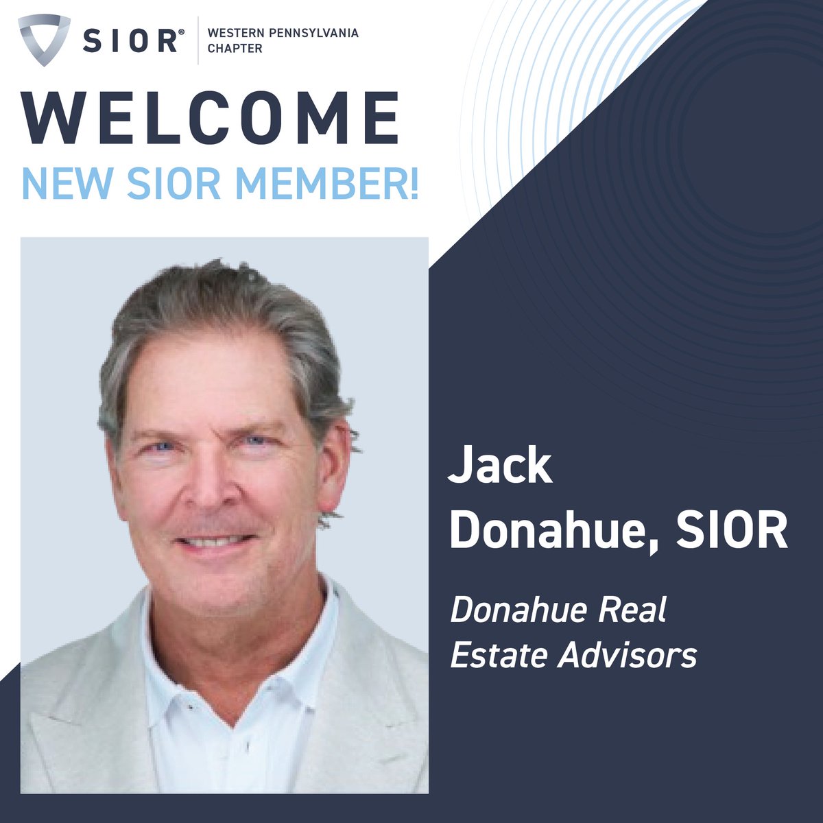 SIORpgh's tweet photo. The SIOR Western PA Chapter is excited to welcome our newest member, Jack Donahue!
 
Jack is the founder, owner, and president of Donahue Real Estate Advisors, a leading independent tenant representation and real estate advisory firm he established in 2010. https://t.co/BHr7MSDytJ