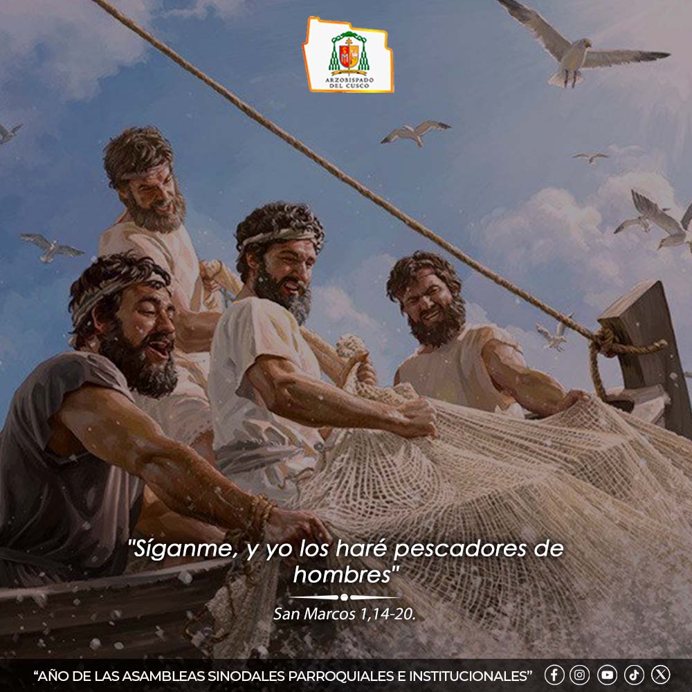 ArzoCusco's tweet photo. 𝑬𝒍 𝑬𝒗𝒂𝒏𝒈𝒆𝒍𝒊𝒐 𝒅𝒆 𝒉𝒐𝒚: San Marcos 1,14-20.
12 de enero
#ArzobispadoDelCusco
#IglesiaCatólica
#IglesiaDelCusco
#Noticias
#Cusco
#Perú
#AñoDeLasAsambleasSinodales https://t.co/mbFFxp91v9