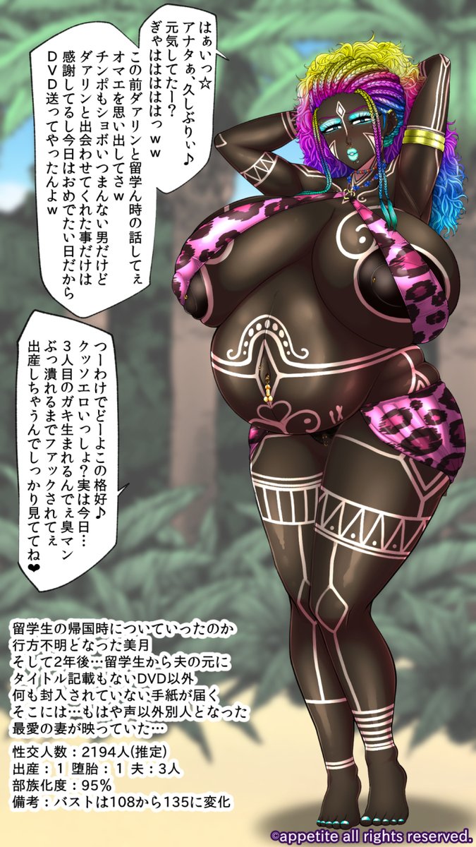 黒ギャル、ビッチ化、Bimbo、部族化、臭腋、臭マン、ボディコンを主に描いています😊
#三連休はフォロワーさんが増えるらしい 