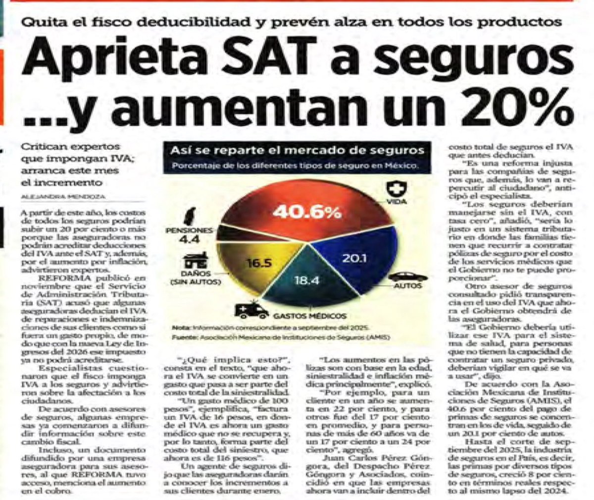 elchiltepin's tweet photo. #México De por sí están carísimos los Seguros, Este año estarán más . Van aumentar su precio un poco más del 20 %, además las aseguradoras no podrán acreditar deducciones del IVA ante @SATMX . Aquí los que perdemos somos los posibles clientes. https://t.co/jNtU4BZxSC
