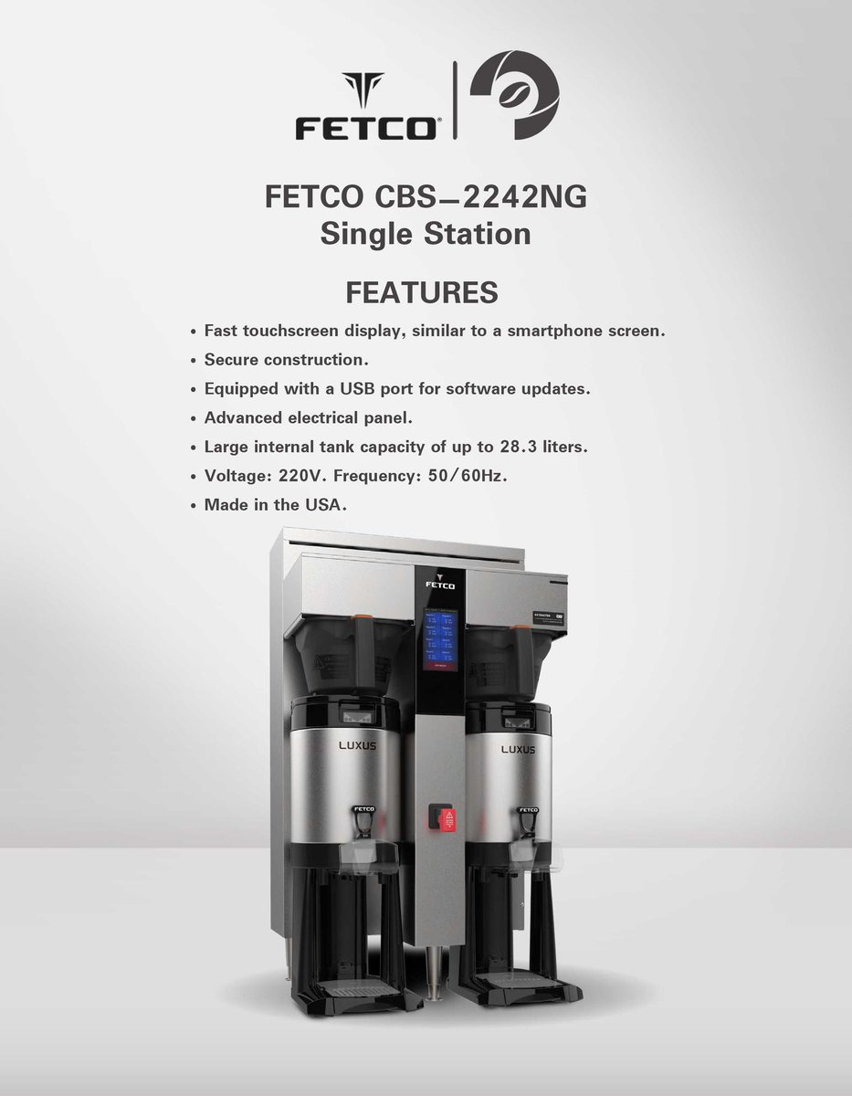 CoffeechatSa's tweet photo. مكينة القهوة المقطرة FETCO 2242 تقنية أمريكية لتحضير قهوة متوازنة بجودة ثابتة - صناعة إمريكي 🇺🇸 
 
ادخل متجرنا واطلب العرض اللي يناسبك

https://t.co/k29VRgr2yI

#كوفي_شات 
#كلام_القهوة 
#عالم_الهوريكا
#تجهيزات_مطاعم 
#تجهيزات_كوفيهات 
fetco https://t.co/TXf8stfVYU