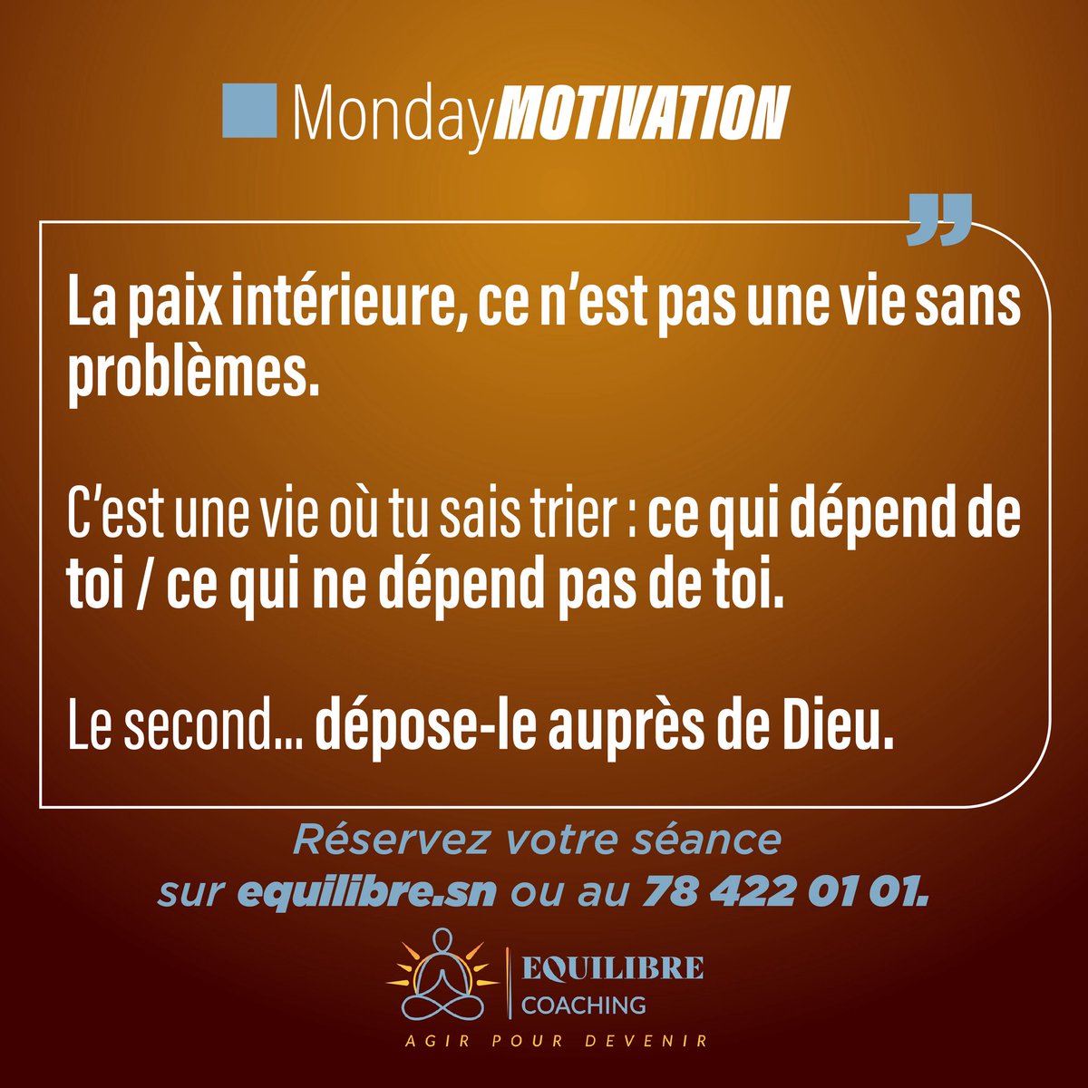 C_equilibre221's tweet photo. Monday Motivation !

#equilibre #coaching #BienÊtre #Motivation https://t.co/Bpf4bKEtyo