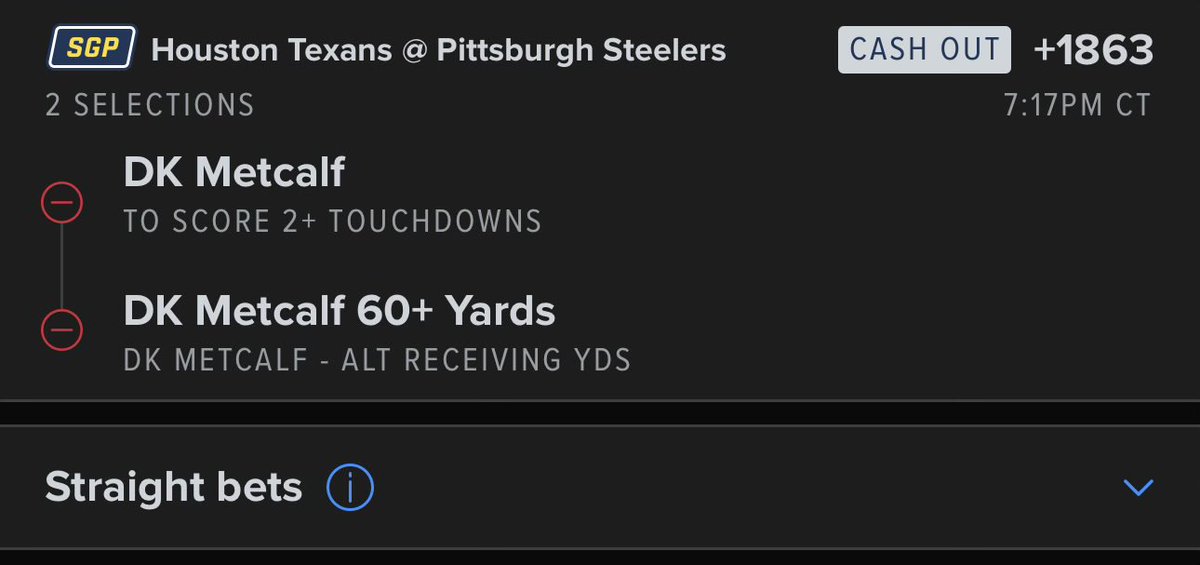 Ronan1017's tweet photo. @FanDuel explain your self. Dk for 2 touchdowns is +2000 odds and dk 60 yards is +100. Parlay together is +1863 https://t.co/UinEehMXgu