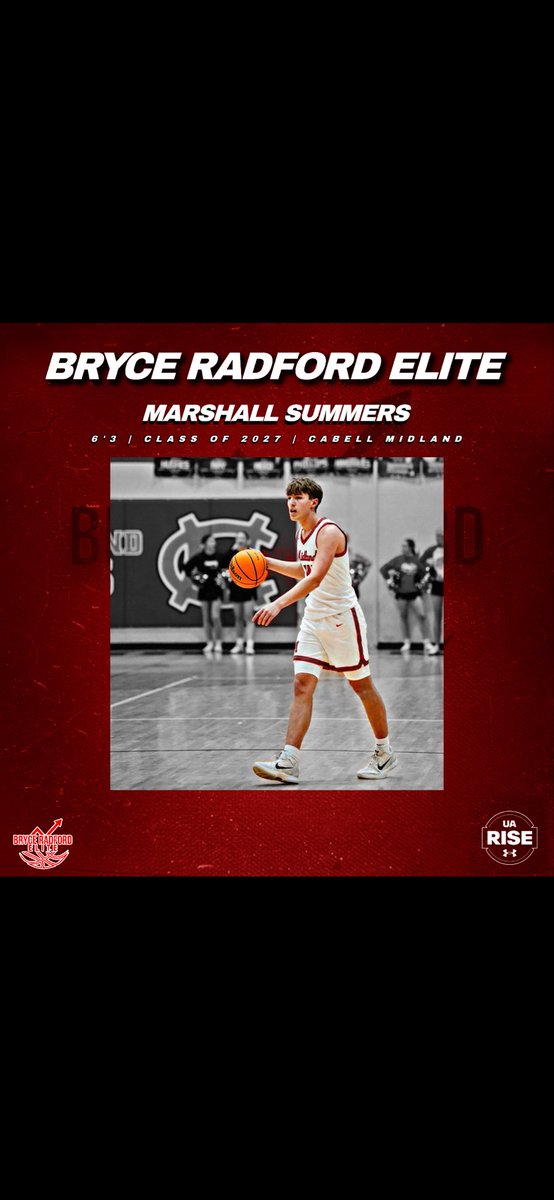 MarshallSumm1's tweet image. I will be playing aau for Bryce Radford Elite on the Under Armor Rise circuit this spring and summer. @cmhshoops @PrepHoops_WV @scottwstrode @BlueChipsNation @bryce_radford14