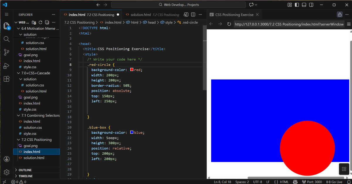 Next_Gen_Decode's tweet image. Day 12/100 🚀
Today I learned CSS Positioning 
👉 static, relative, absolute, fixed, sticky.
👉How positioning works .
👉Using top, left, and stacking logic properly
👉Now CSS layouts finally make sense 💻
#WebDevelopment 
#LearnInPublic 
#CSS
#100daysofcode
