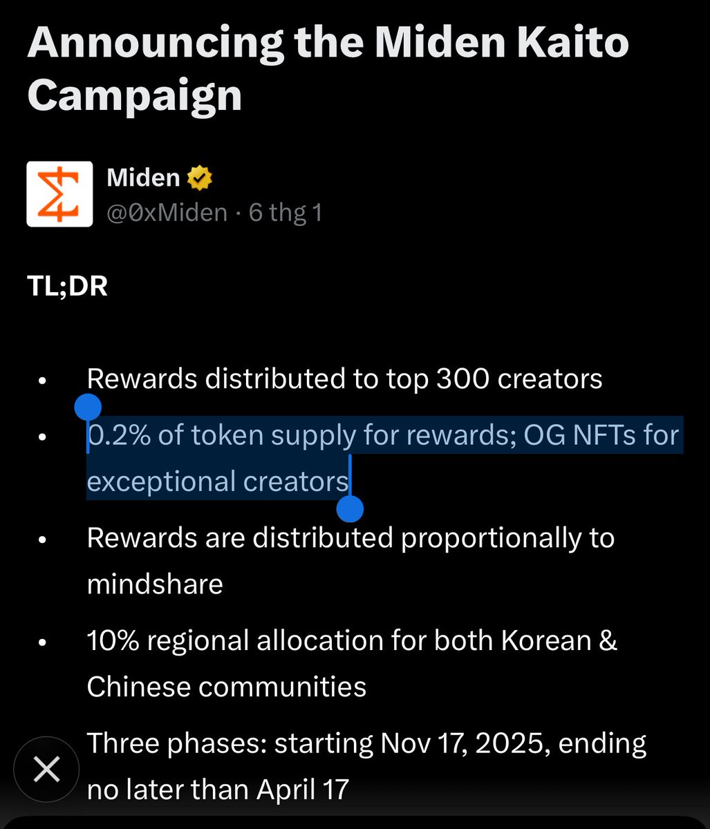 Zama v2 olacak gibi bu <a href="/0xMiden/">Miden</a> 
anlaşılan OG NFT kazananlar ya airdrop token kazanacak ya da token satışına girmeye hak kazanacak.