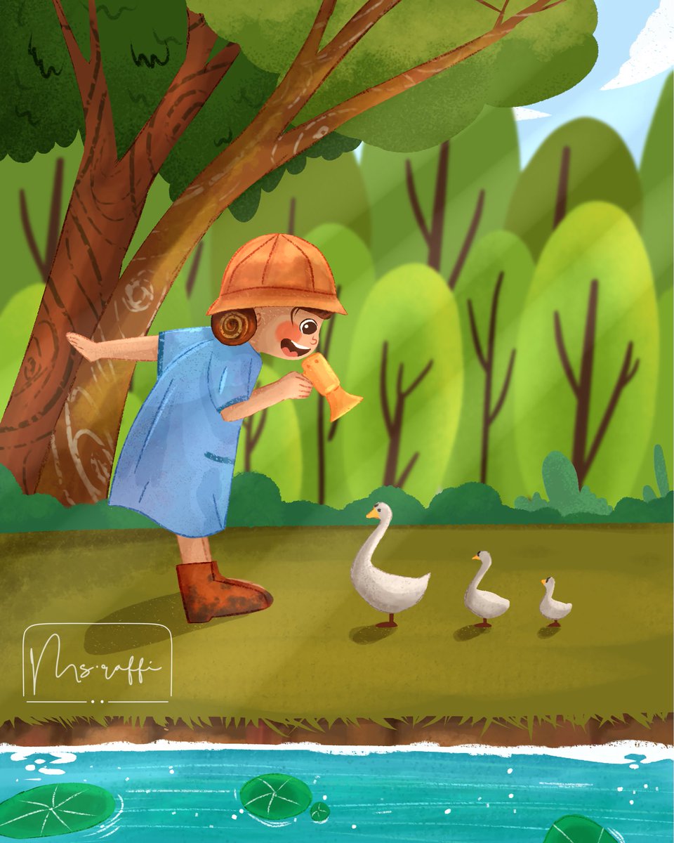 Vyraffi's tweet photo. Hi there...
Do you heard quack quack quack...

#opencommision #children #book #illustration #storyboard https://t.co/bXHiL3FP0r