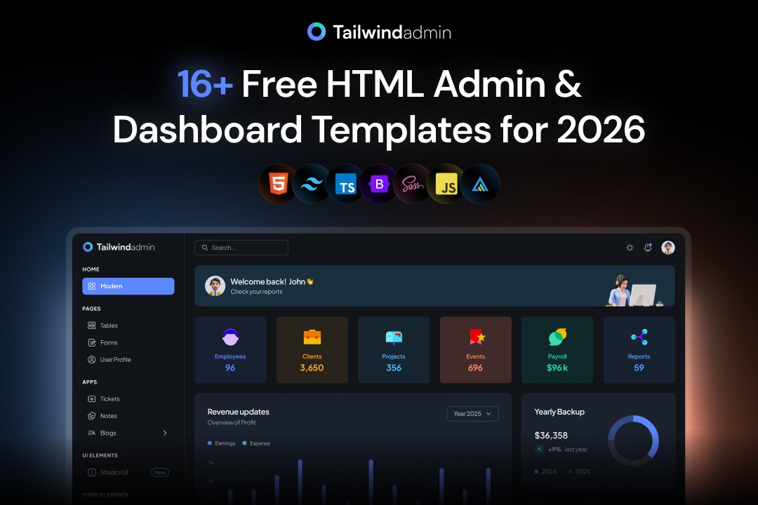 Tailwindadmiin's tweet photo. Want to build a modern admin dashboard fast?

Check out 10+ free HTML admin dashboard templates - clean, responsive &amp; easy to use!

👉 https://t.co/kRU4VgXocP

#HTML #Dashboard  #TailwindCSS #Frontend #admindashboard #htmladmindashboard #freedashboard https://t.co/q5QZHHxNsH