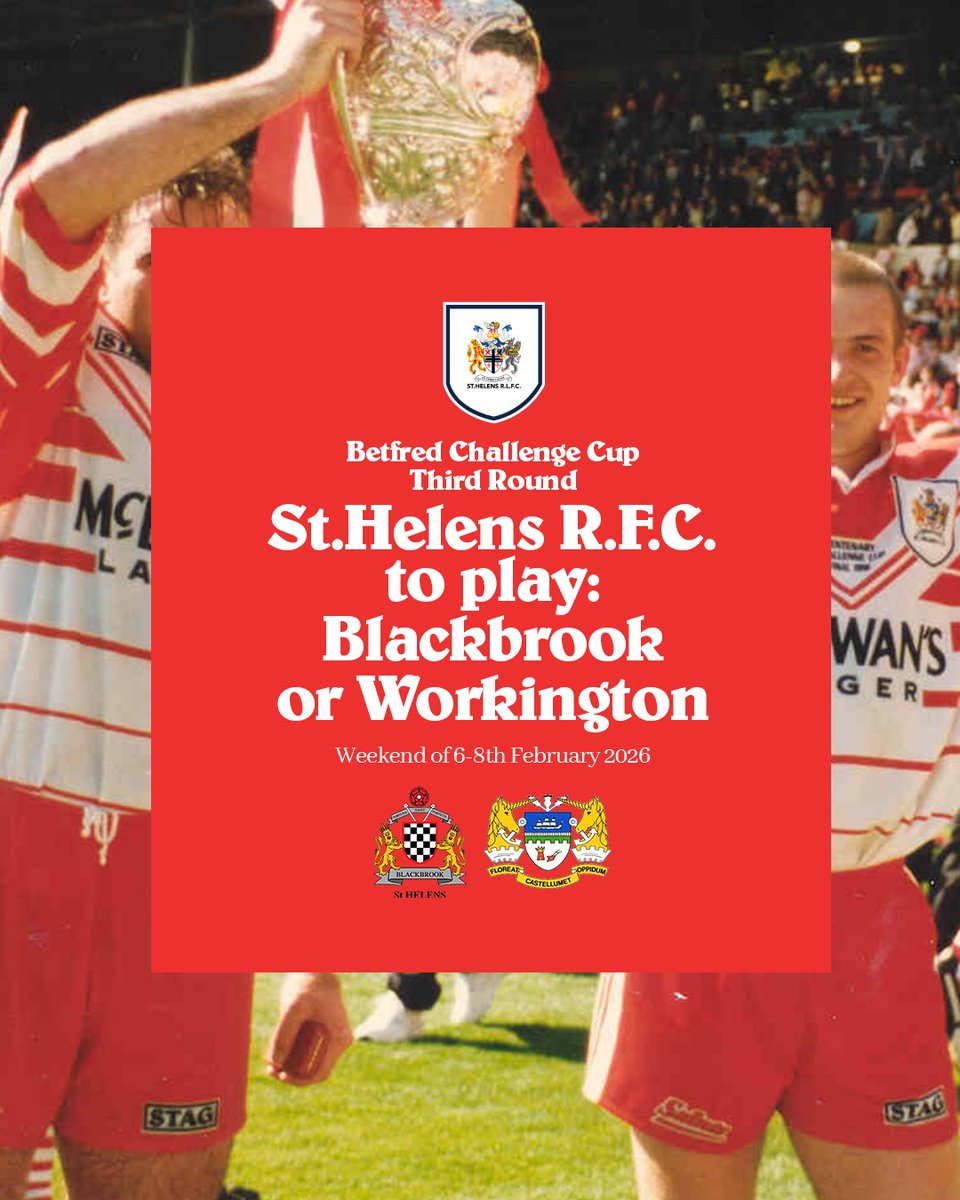 🏆 The Saints will take on either Blackbrook or Workington Town in the Third Round of <a href="/TheChallengeCup/">Betfred Challenge Cup</a> 👀

#COYS